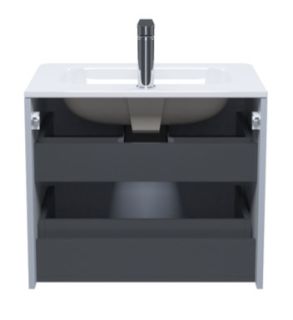 Подвесная тумба с раковиной IDDIS Edifice EDI60L0i95K 60см светло-серый